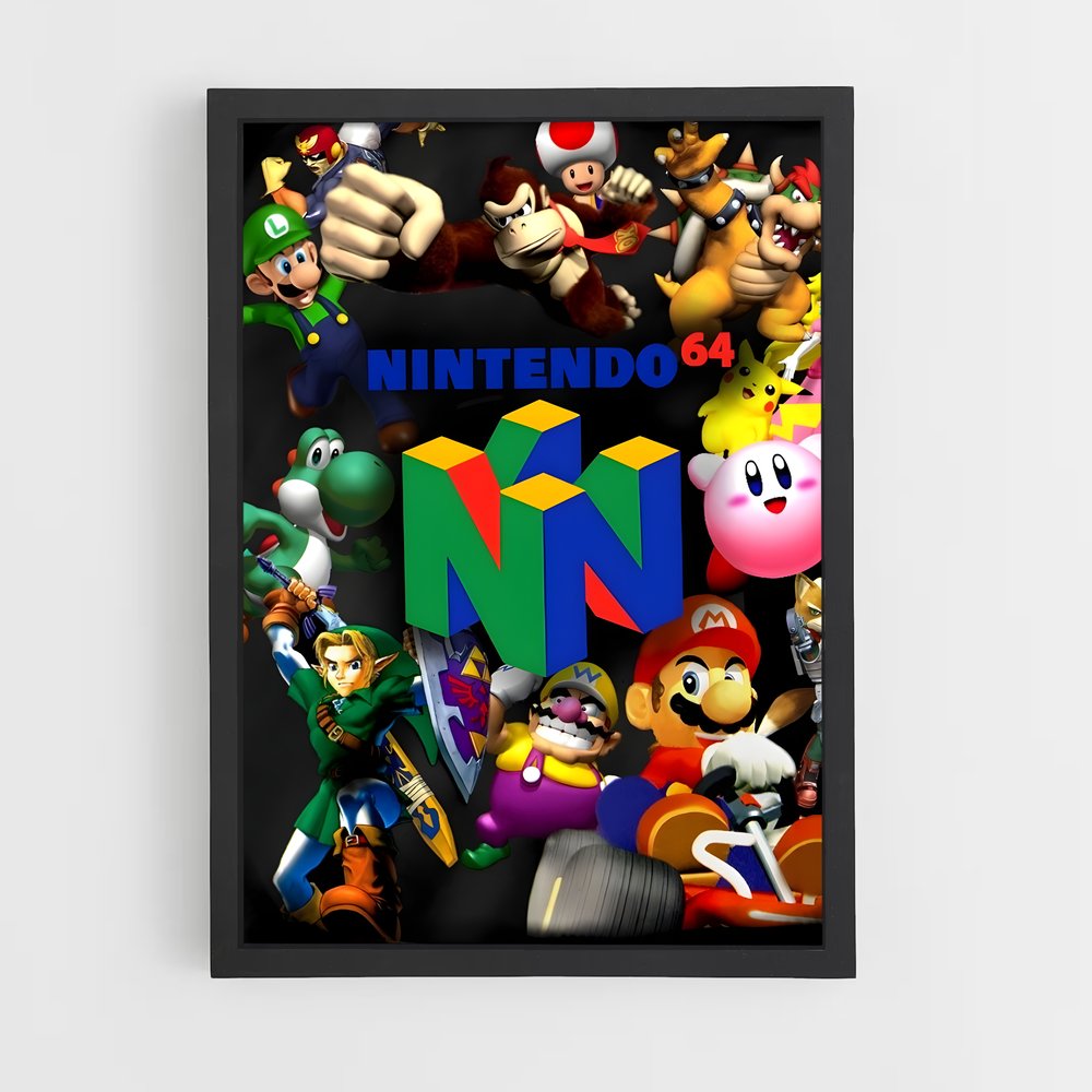 Poster N64 Nostalgia – affiche Consoles (vue 2)